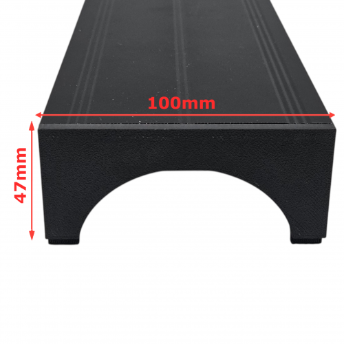 Nóżkozaślepki PETG do profilu aluminiowego 10cm CZARNE komplet - Wysokość 47 mm - Druk 3D – 2szt